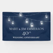 40. Hochzeitstag - String Lights - Banner (Horizontal)