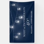 40. Hochzeitstag - String Lights - Banner (Vertikal)