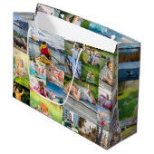40 Horizontale FotoCollage Große Geschenktüte (Vorderseite Schrägansicht)
