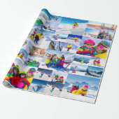 40 Horizontale Urlaubsfoto-Collage Geschenkpapier (Ungerollt)