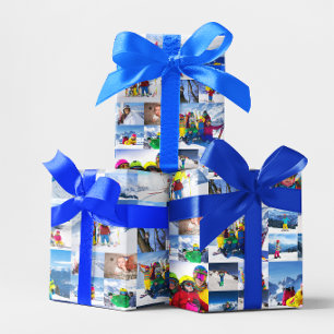 40 Horizontale Urlaubsfoto-Collage Geschenkpapier