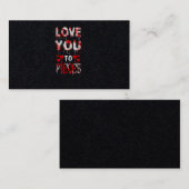 40.Horror Movie Love You to Pices Hearts Visitenkarte (Vorne/Hinten)