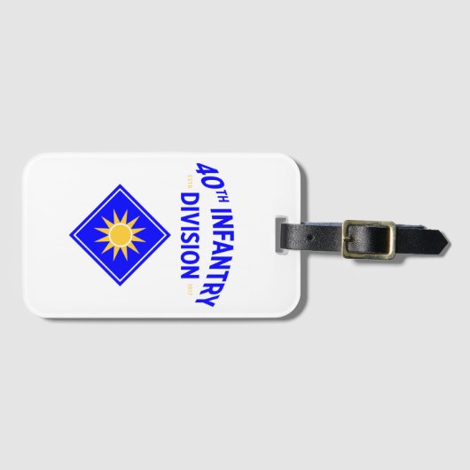 40. Infanterie-Division United Staaten Military Gepäckanhänger (Vorderseite (Horizontal))