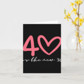 40 Is The New 30 Woman 40th Birthday Forty Celebra Karte (Gelbe Blume)