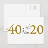 40 ist der neue 20 (40. Geburtstag) Postkarte (Vorne/Hinten)