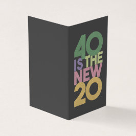 40 ist die neue Essential Card 20 - 40. Geburtstag