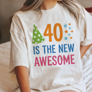 40 ist die neue großartige Geburtstagsfeier Tri-Blend Shirt