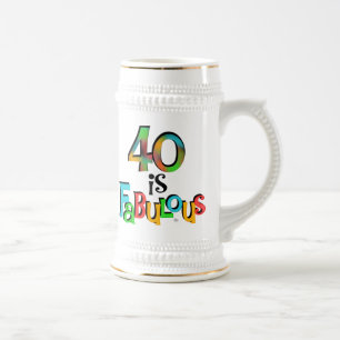 40 ist fabelhafte Geburtstagsgeschenke und T - Shi Bierglas