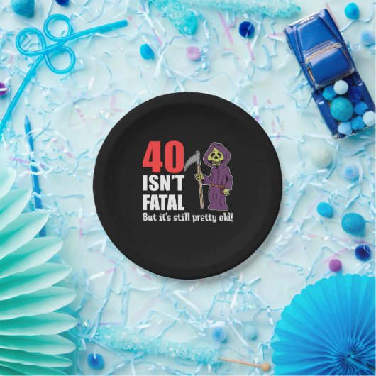 40 ist kein tödlicher, aber immer noch alter grimm pappteller (Party)