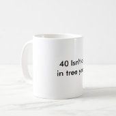 40 ist nicht alt! kaffeetasse (Vorderseite Links)