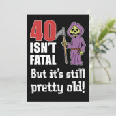 40 Ist nicht tödlich, aber alter, lustig grimmiger Einladung (Stehend Vorderseite)