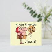 40 ist schöne Hemden und Geschenke Postkarte (Stehend Vorderseite)