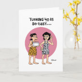 40 ist so einfach Geburtstag Karte (Gelbe Blume)