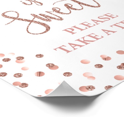 40 ist Sweet Bitte nehmen Sie eine Leckerei Rose G Poster (Ecke)