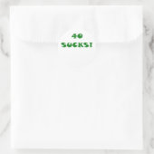 40 Ist zum Kotzen Runder Aufkleber (Tasche)