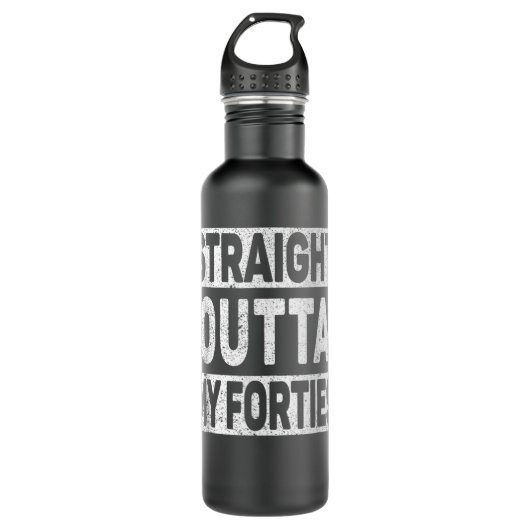 40 Jahre 1982 direkt außerhalb meiner 40. Geburtsh Edelstahlflasche (Vorderseite)