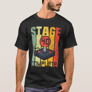 40 Jahre 40 Bühne Vintag 40. Geburtstag abgeschlos T-Shirt