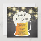 40 Jahre 40. Geburtstagsfeier Einladung (Vorderseite)