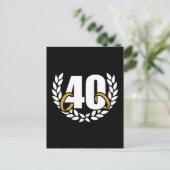 40 Jahre 40. Hochzeitstag Postkarte (Stehend Vorderseite)