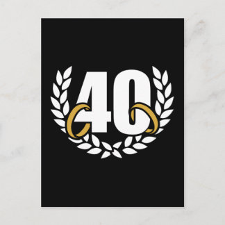 40 Jahre 40. Hochzeitstag Postkarte