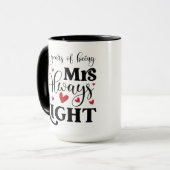 40 Jahre als immer richtige Ehefrau Tasse (Vorderseite Links)