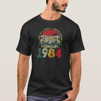 40 Jahre alt Gebildet im Februar 1984 40. Geburtst T-Shirt