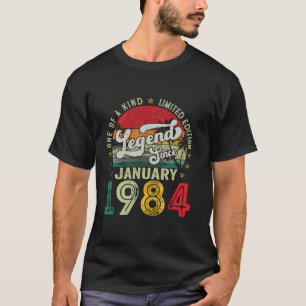 40 Jahre alt Geboren im Januar 1984 40. Geburtstag T-Shirt