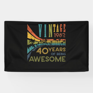 40 Jahre alt Geburtstag Vintag 1982 40. Geburtstag Banner