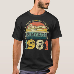 40 Jahre alt gestört 1981 Retro Vintag 40. T-Shirt