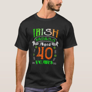 40 Jahre alt irischer Geburtstag gibt Irland Flagg T-Shirt