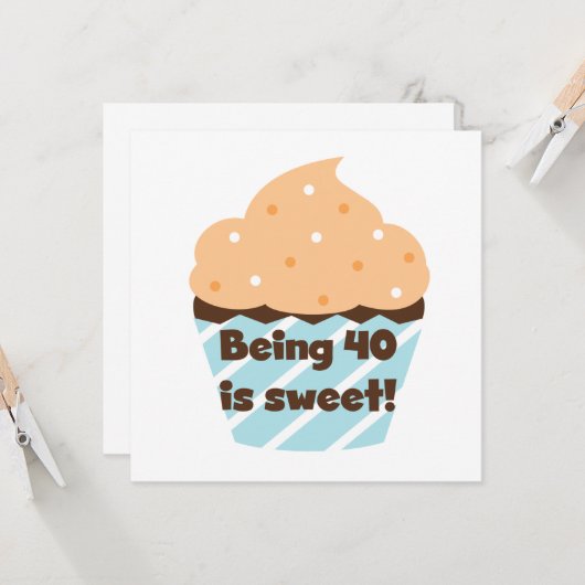 40 Jahre alt ist T - Shirt und Geschenke zum Gebur Karte (Vorderseite/Rückseite Beispiel)