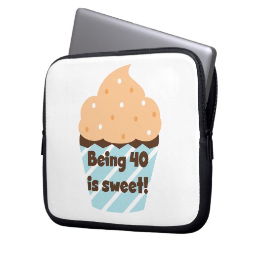 40 Jahre alt ist T - Shirt und Geschenke zum Gebur Laptopschutzhülle (Vorderseite Links)