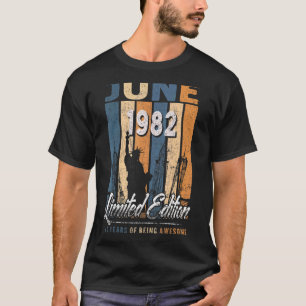 40 Jahre alt Juni 1982 40. Geburtstag T-Shirt