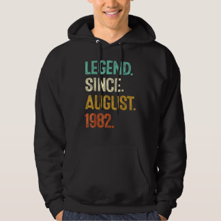 40 Jahre alt Legende seit August 1982 40. Geburts Hoodie