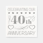 40 Jahre alt Serviette (Vorderseite)