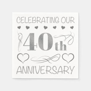 40 Jahre alt Serviette