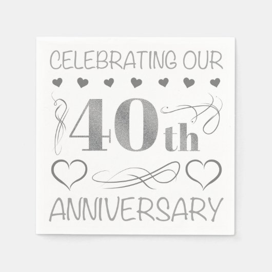 40 Jahre alt Serviette (Vorderseite)