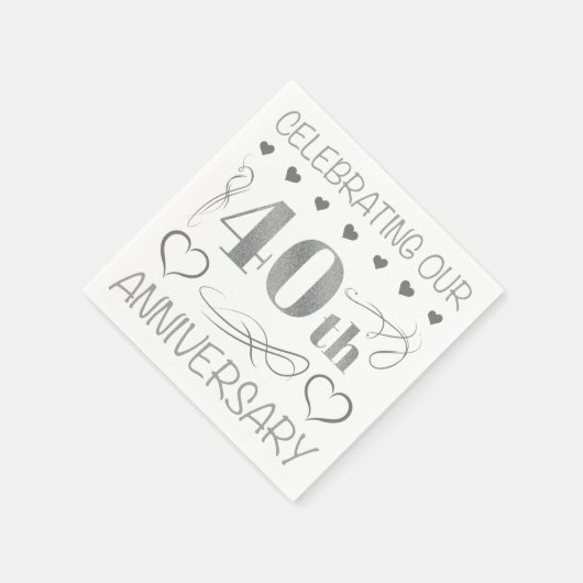 40 Jahre alt Serviette (Ecke)