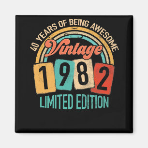 40 Jahre alt, um 1982 großartig zu sein 40. Geburt Magnet
