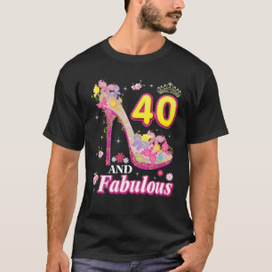 40 Jahre alt und üppig Blumenschuh 30. Geburtstag T-Shirt