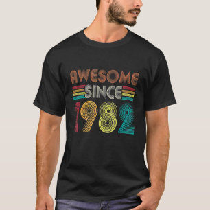 40 Jahre alt Vintag Phantastisch seit 1982 Retro 4 T-Shirt