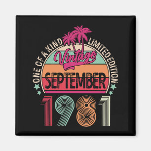 40 Jahre alt Vintage Sep 1981 40. Geburtstag Magnet