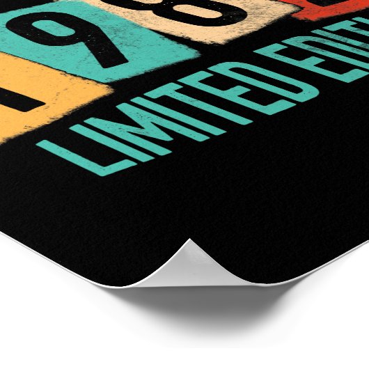 40 Jahre alt von 1982 Phantastisch sein 40. Geburt Poster (Ecke)