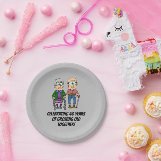 40 Jahre alt wachsende Papierplatte Pappteller (Party)