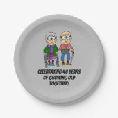 40 Jahre alt wachsende Papierplatte Pappteller (Vorderseite)