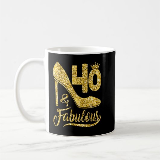 40 Jahre Alte Geschenke 40 & fabulous 40. Geburtst Kaffeetasse (Links)