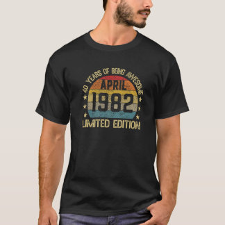 40 Jahre Alte Geschenke April 1982 Limited Edition T-Shirt