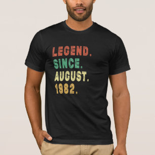 40 Jahre alte Legende Seit August 1982 40. Geburts T-Shirt
