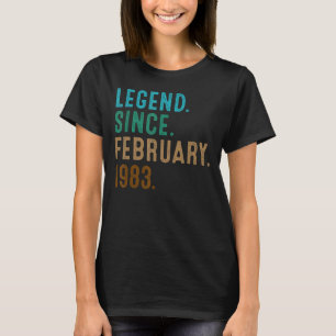 40 Jahre alte Legende seit Februar 1983 40. Geburt T-Shirt