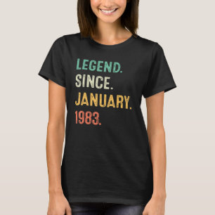 40 Jahre alte Legende Seit Januar 1983 40. Geburts T-Shirt
